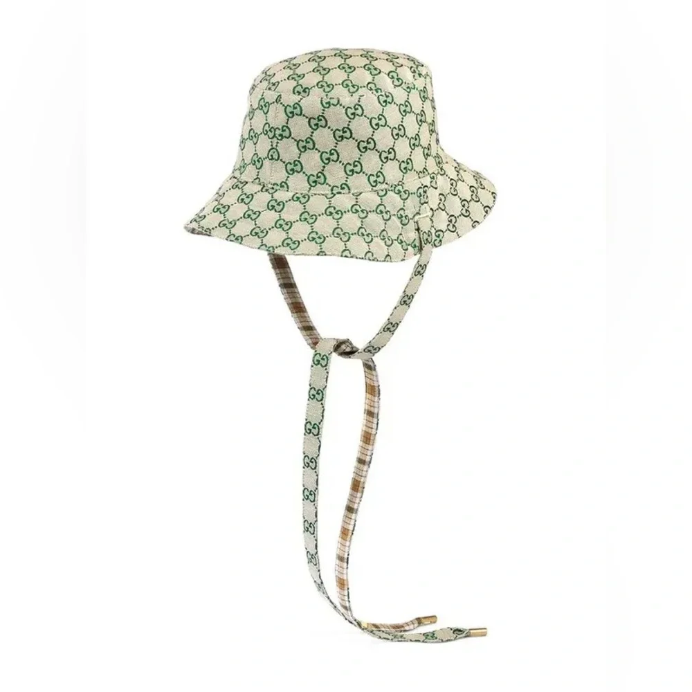 Gucci Monogram Reversible Bucket Hat with straps - Picture 3 of 8